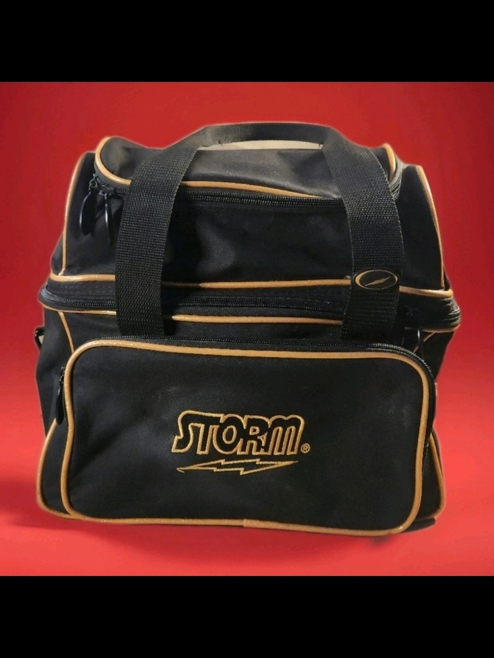 Storm Black and Gold 1 Ball Bowling Duffel with Front Pocket